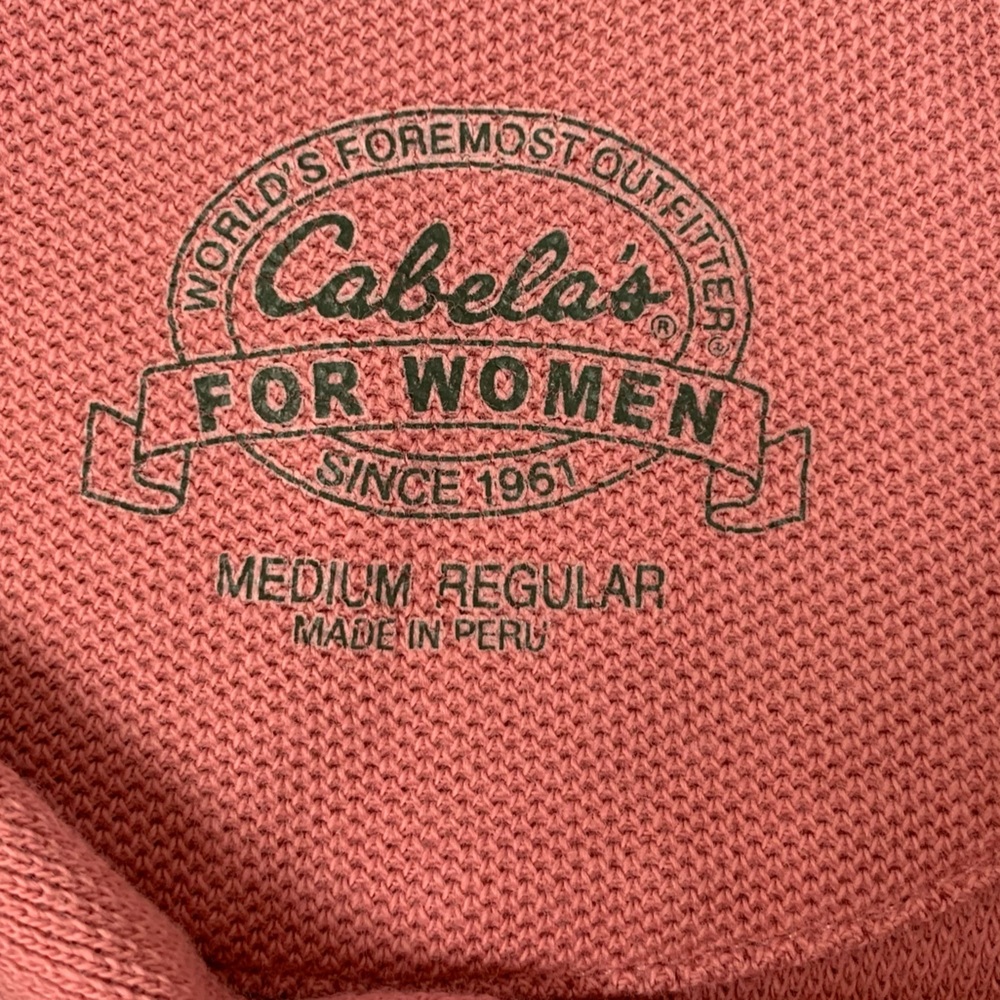 Cabela’s Women’s Peachish-apricot Sport Tee Top. Size M. Good condition - Picture 3 of 5